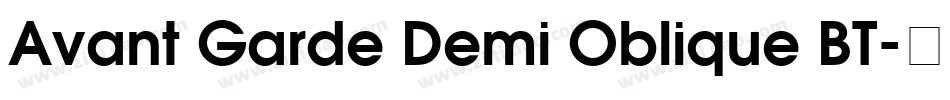 Avant Garde Demi Oblique BT字体转换